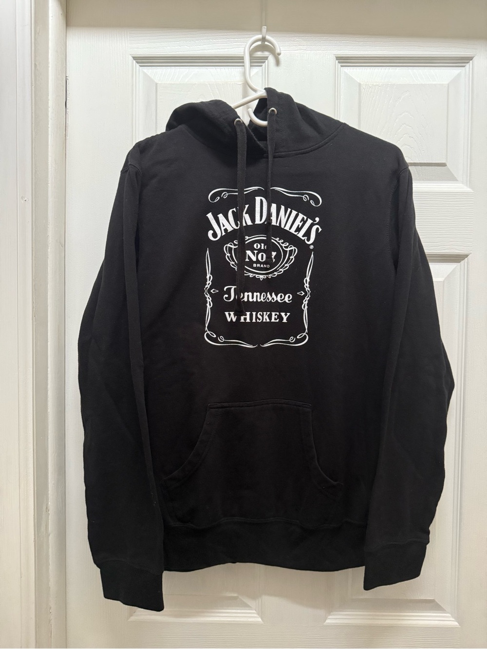 Jack Daniels Black Hoodie with White Label Print